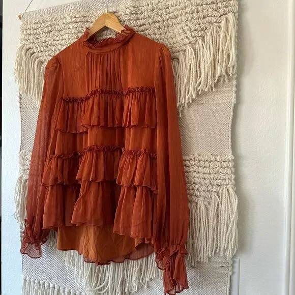 Adam Lippes Tiered Ruffle Top - Picture 2 of 7